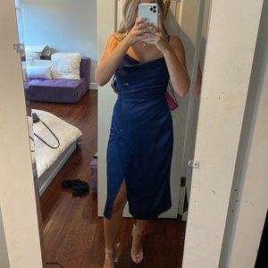 Pookie & Sebation Navy Midi Dress